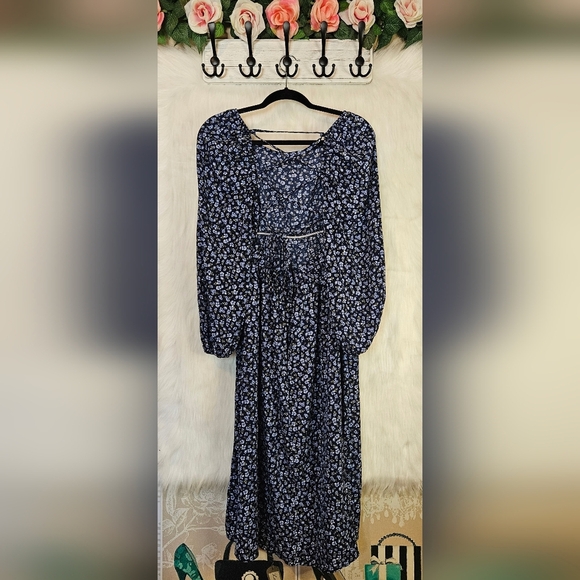 Shein Cottagecore Tradwife Corset-back Midi Dress - Picture 4 of 7